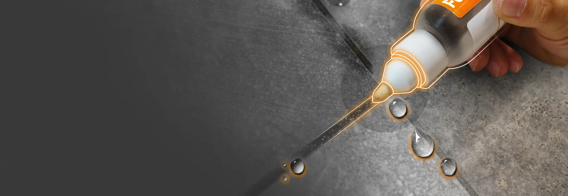 Abperleffekt mit Fugen-Engel