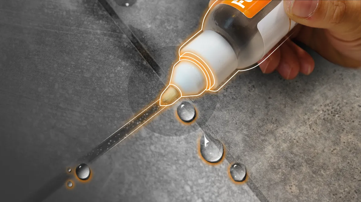 Abperleffekt mit Fugen-Engel