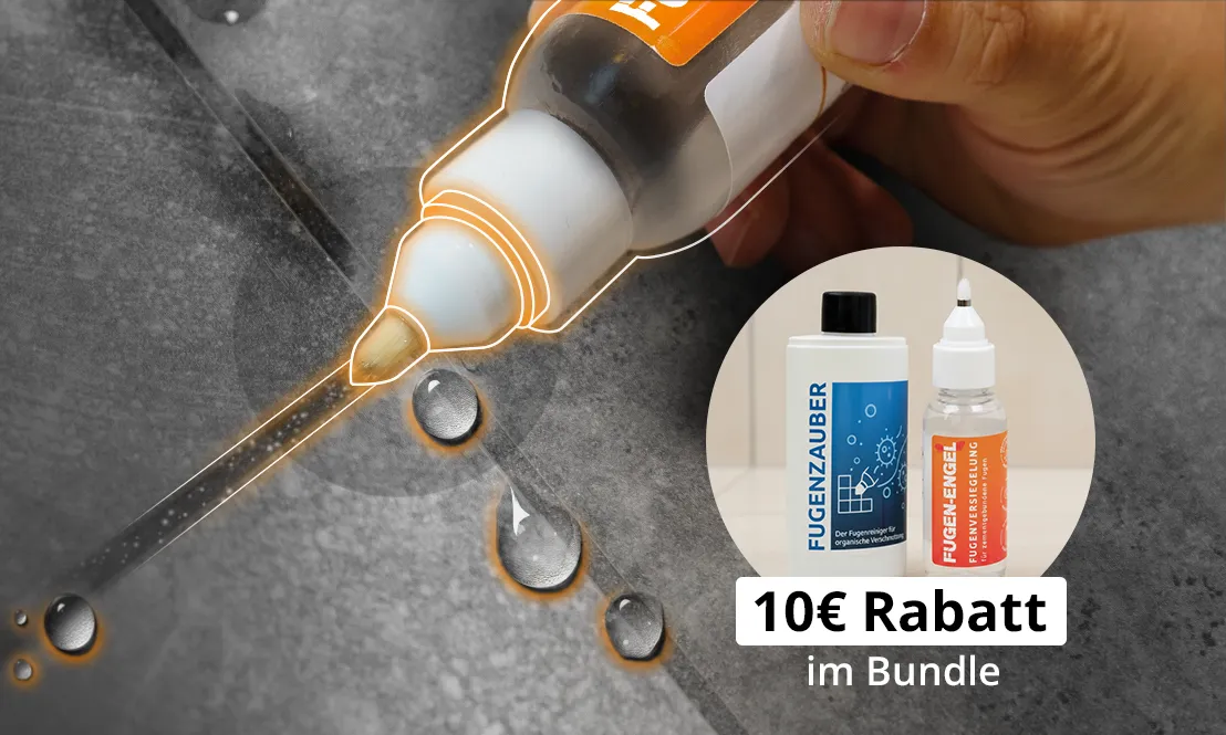 Headerbild Fugenversiegelung und 10 Euro Rabatt auf das Bundle Fugen-Engel und Fugen-Zauber
